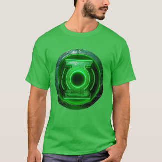 Camiseta Camisa-T Gráfica do Emblema de Energia Verde Mascu