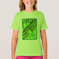 Camisa-T Gráfica Do Jogador De Tênis