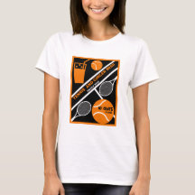 Camisa-T Gráfica Do Jogador De Tênis
