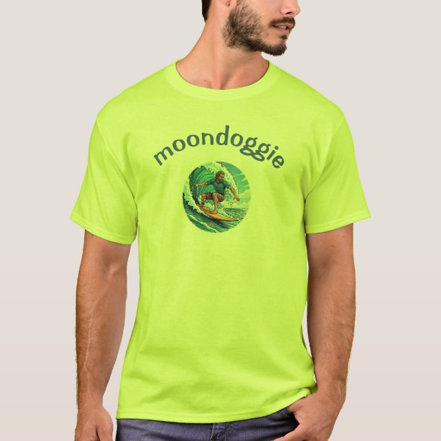 Camiseta Camisa-T Gráfica Moondoggie Surfer (Frente)