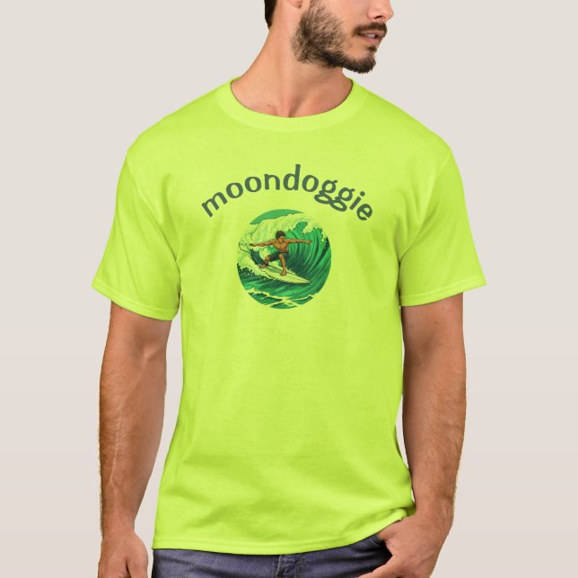 Camiseta Camisa-T Gráfica Moondoggie Surfer (Frente)