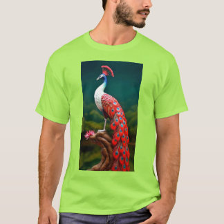 Camiseta "Camisa-T Gráfica Pavão-Limão Vibrante - Embrace E