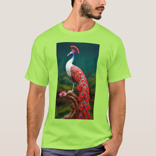 Camiseta "Camisa-T Gráfica Pavão-Limão Vibrante - Embrace E (Frente)