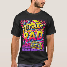 Camisa-T Gráfica Retro 80s Totalmente Rad