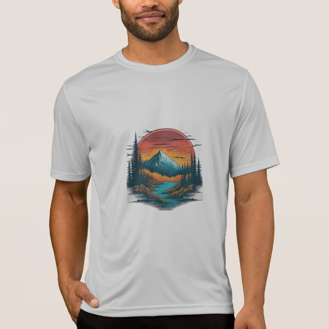 Camiseta Camisa-T Harmonia da Natureza (Frente)