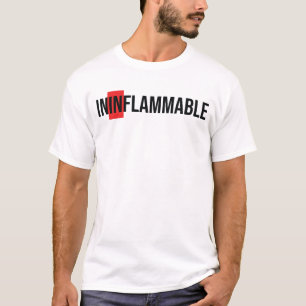 Camiseta Camisa-T Inflamável de Homens