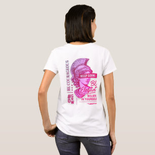 Camiseta Camisa-T inspiradora feminina Coragem Elegante