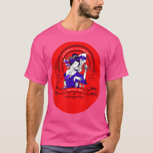 Camiseta Camisa-T Kimono Samurai da Geisha Kawaii