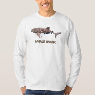 Camiseta Camisa-T longa de tubarão-baleia