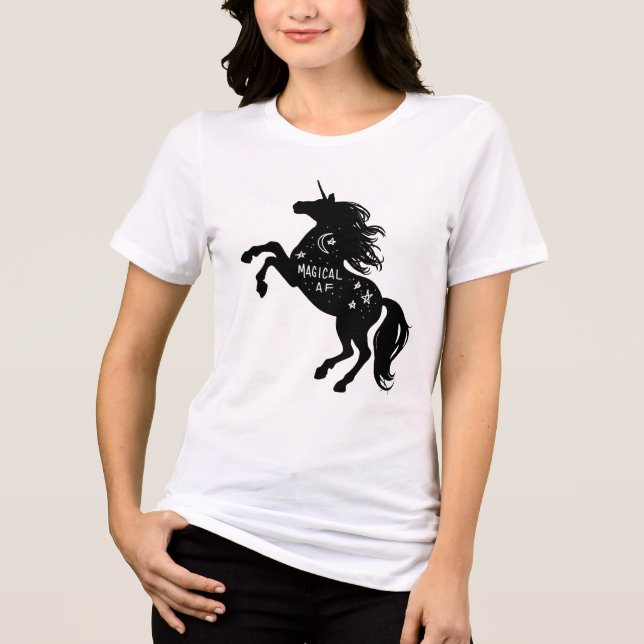 Camiseta Camisa-T Magical AF Unicorn (Frente)