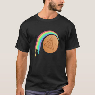 Camiseta Camisa-T masculina Triângulo Dalgona Derretendo ar