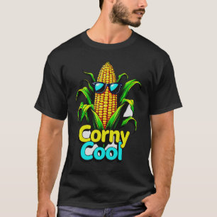 Camiseta "Camisa-T-Milho Legal: Teto Gráfico Divertido e Na