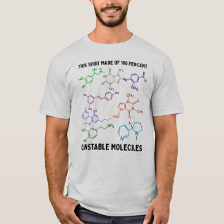 Camiseta Camisa-T "Moléculas instáveis"