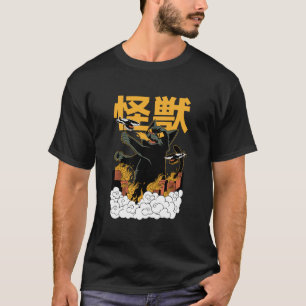 Camiseta Camisa-T Monstro de Gatos Gigante