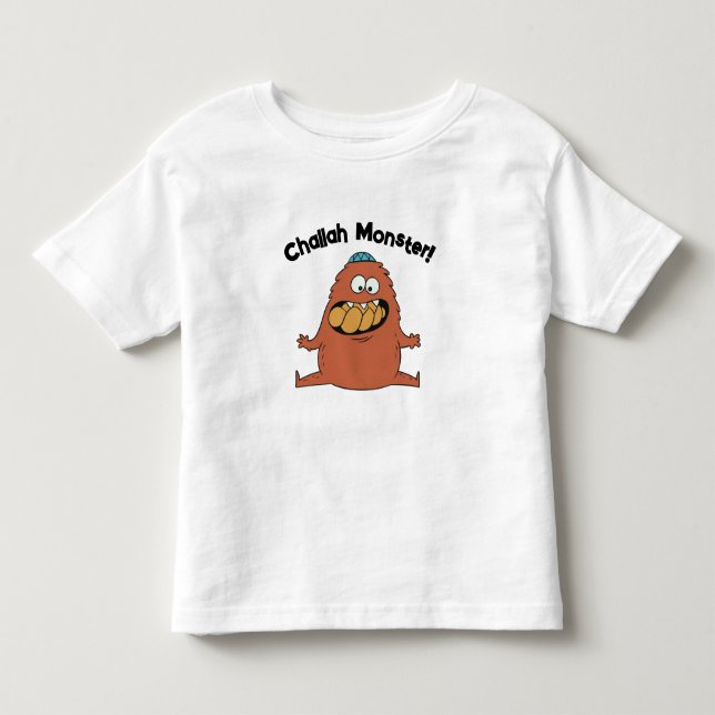 Camiseta Camisa-T Monstro do Cartoon Challah (Frente)