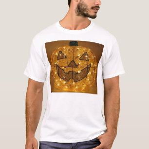 Camiseta Camisa-T Muito Assustadora de Abóbora do Halloween