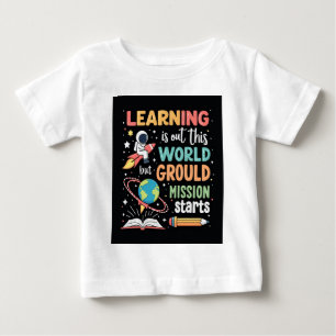 Camiseta Camisa-T para aprendizagem do espaço para bebês