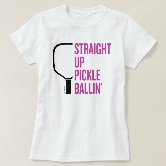 Camiseta Camisa-T "Pickleball em Hetero Superior" (Frente do Design)