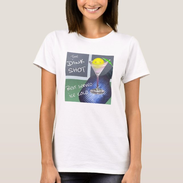 Camiseta Camisa-T picleball com Disco de Humor (Frente)