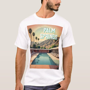 Camiseta "Camisa-T-Primavera-Piscina-Palma-Árvore Vibes"