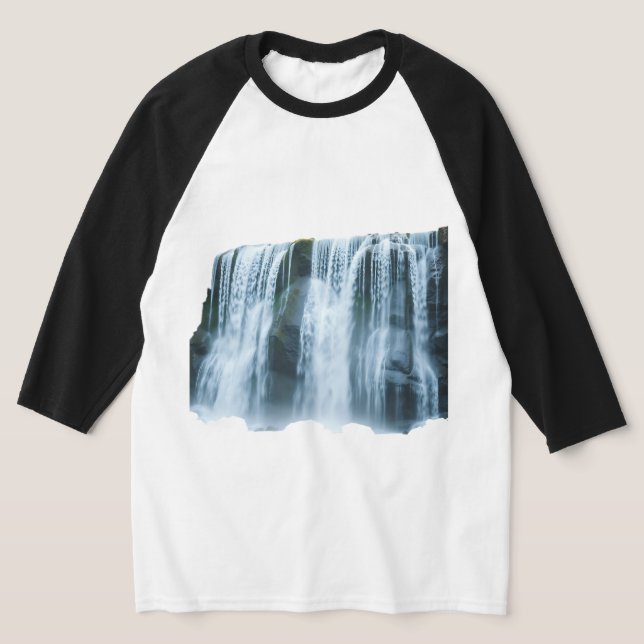 Camiseta Camisa-T Raglan de Capa 3/4 para gráficos em casca (Postura )