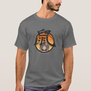 Camiseta Camisa-T "Rato" Zodíaca Chinesa