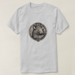 Camiseta Camisa-T "Rato" Zodíaca Chinesa