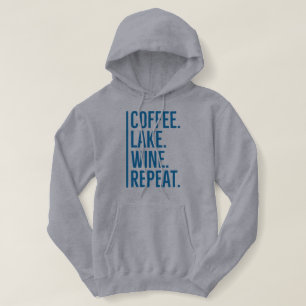 Camiseta Camisa-T Repetida De Vinho No Café Lake