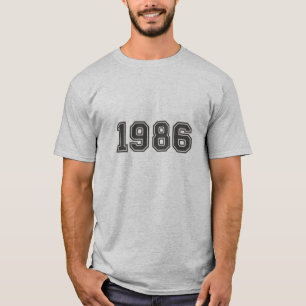 Camiseta Camisa-T retrô 1986