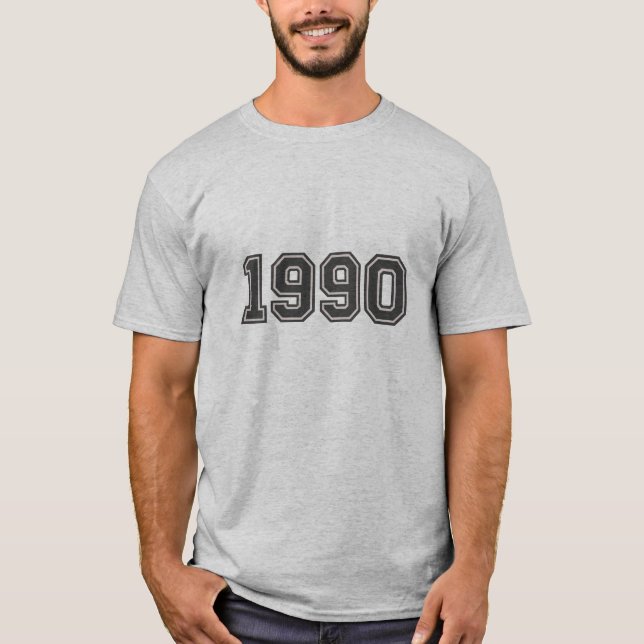 Camiseta Camisa-T retrô 1990 (Frente)