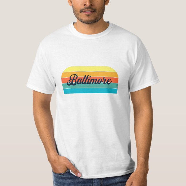 Camiseta Camisa-T Retro Baltimore (Frente)