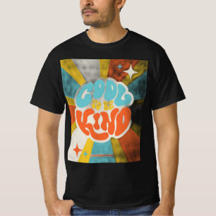 Camiseta Camisa-T retrô masculino - "Legal de ser gentil" P