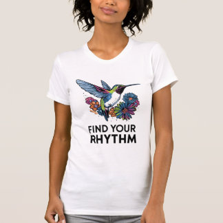 Camiseta Camisa-T Rítmica Hummingbird
