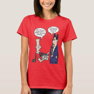 Camiseta Camisa-T rosa feminina de desenho animado