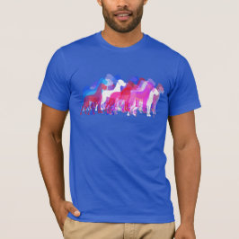 Camiseta Camisa-T rosa-forte do grupo dinamarquês moderno