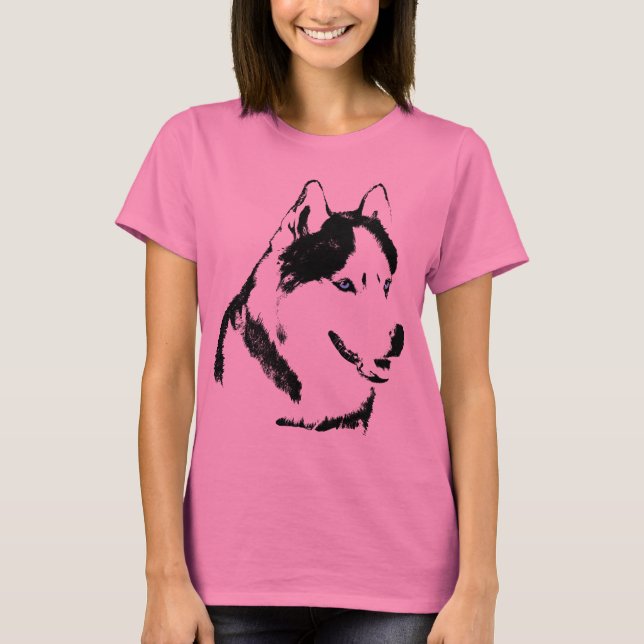 Camiseta Camisa-T rouco Malamute Rouco Cachorro Orgânico Su (Frente)