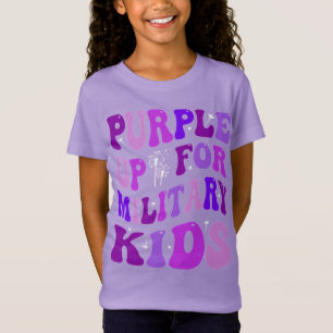 Camiseta Camisa-T Roxo-Mês-Filho-Militar
