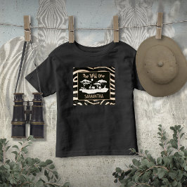 Camiseta Camisa-T Selvagem De Zebra Impressa Em Animais