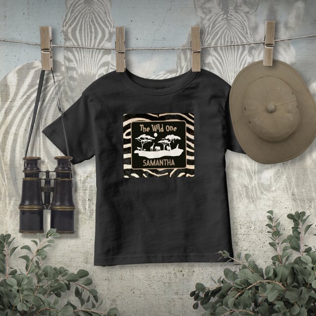 Camiseta Camisa-T Selvagem De Zebra Impressa Em Animais (Criador carregado)