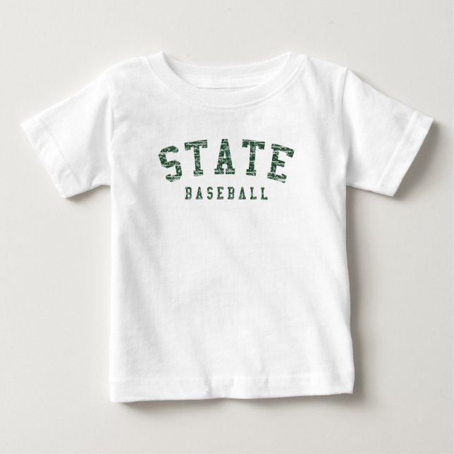 Camiseta Camisa-T STATE Baseball (Verde) (Frente)