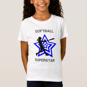 Camiseta Camisa-T Super-estrela Girls Softball
