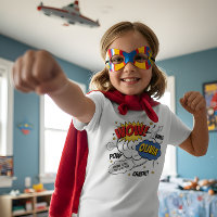 Camisa-T Super Herói do Estilo do Livro