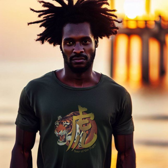 Camiseta Camisa-T "Tigre" Zodíaca Chinesa (Criador carregado)