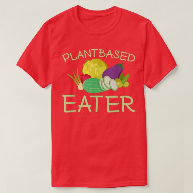 Camiseta Camisa-T vegetariana de Vegan (Frente do Design)