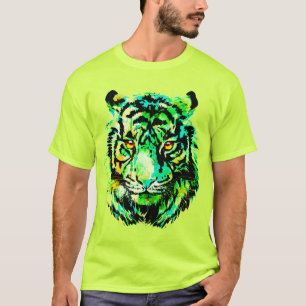 Camiseta Camisa-T Verde Tigre - Desenho Verde Tigre