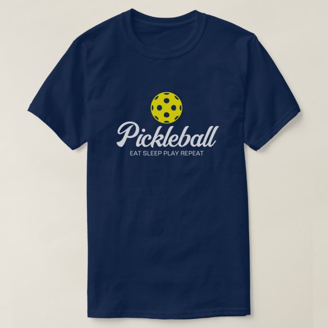 Camiseta Camisa-taça-taça-de-picleball masculino - cor azul (Frente do Design)