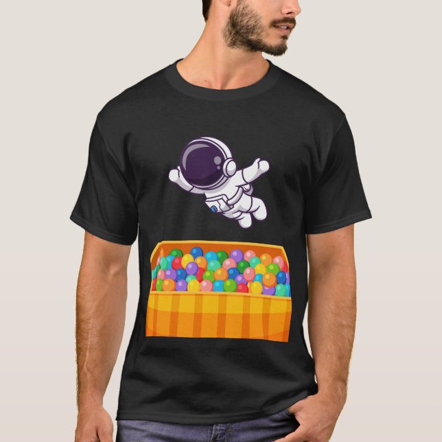 Camiseta Camisa: Um salto cósmico em diversão (Frente)