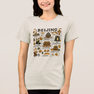 Camiseta Camisa-viagem do retrô chinês Pequim