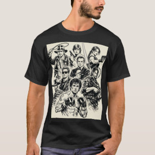 Camiseta "Camisas com Contornos de Heróis de Filmes Icônico