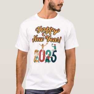 Camiseta "Camisas de Celebração do Ano Novo 2025 -